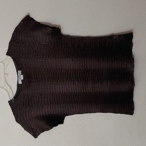 WD.NY Women's Size Small Poly Cap Sleeve Stretch Top